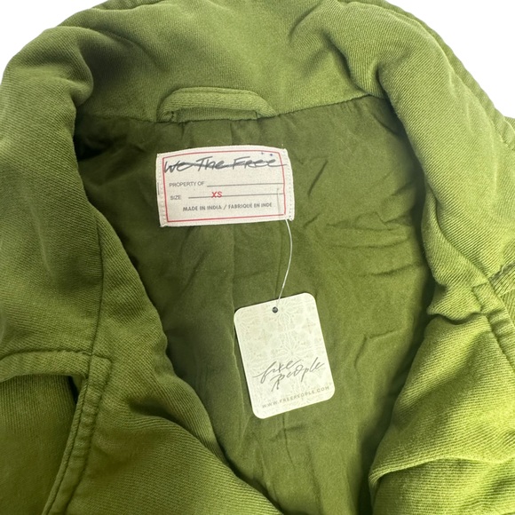 SALE NWT Free People Rebel Rebel Knit Moto Jacket green xs - Picture 9 of 16